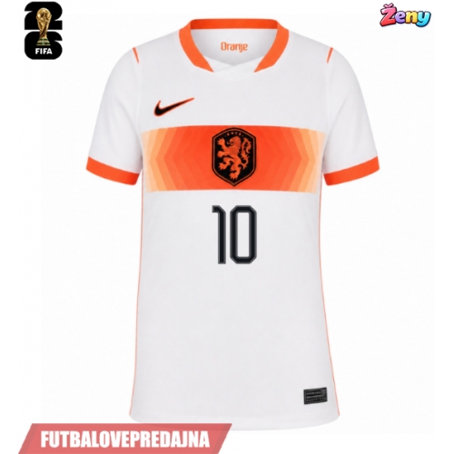 Lacne Ženy Futbalové dres Holandsko Memphis Depay #10 MS 2026 Krátky Rukáv - Preč